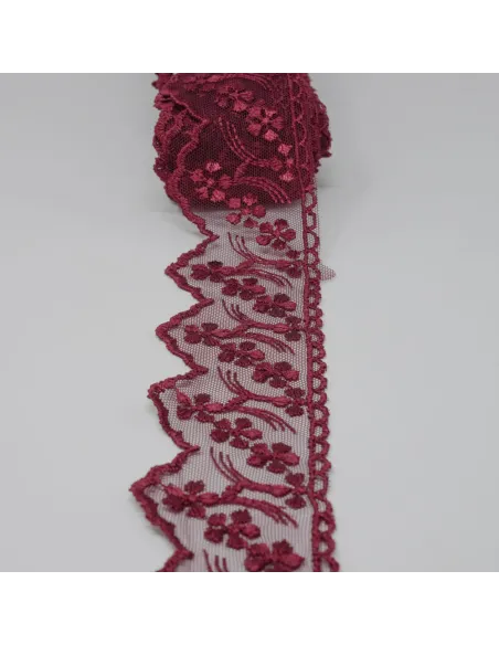 PIZZO TULLE 6 CM BB8314-6.BORDO