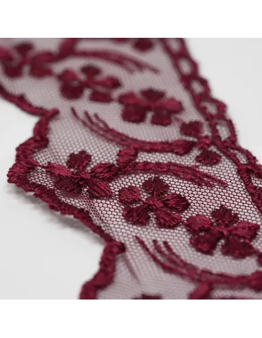 PIZZO TULLE 6 CM BB8314-6.BORDO