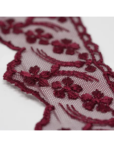 PIZZO TULLE 6 CM BB8314-6.BORDO
