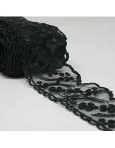 PIZZO ORGANZA 6 CM BB8314-6/BLACK