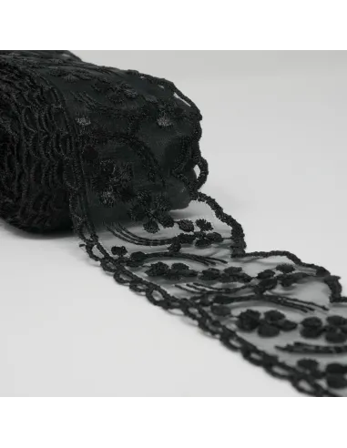 PIZZO ORGANZA 6 CM BB8314-6/BLACK
