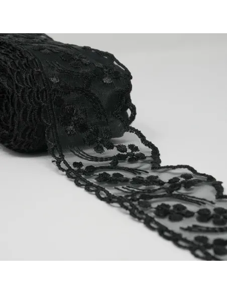 PIZZO ORGANZA 6 CM BB8314-6/BLACK