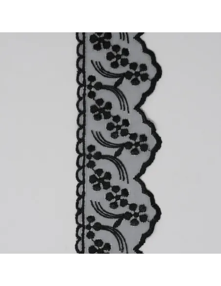 PIZZO ORGANZA 6 CM BB8314-6/BLACK