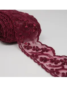 PIZZO ORGANZA 6 CM BB8314-6/BORDO