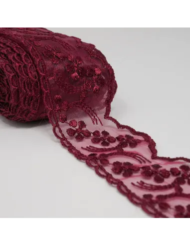 PIZZO ORGANZA 6 CM BB8314-6/BORDO