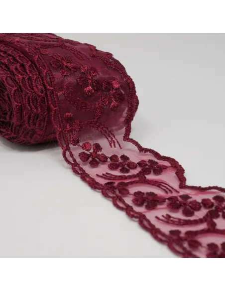 PIZZO ORGANZA 6 CM BB8314-6/BORDO