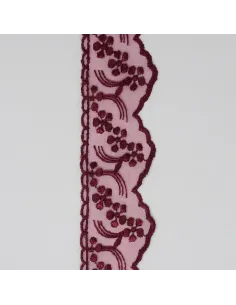 PIZZO ORGANZA 6 CM BB8314-6/BORDO 2