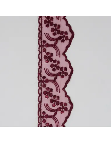 PIZZO ORGANZA 6 CM BB8314-6/BORDO