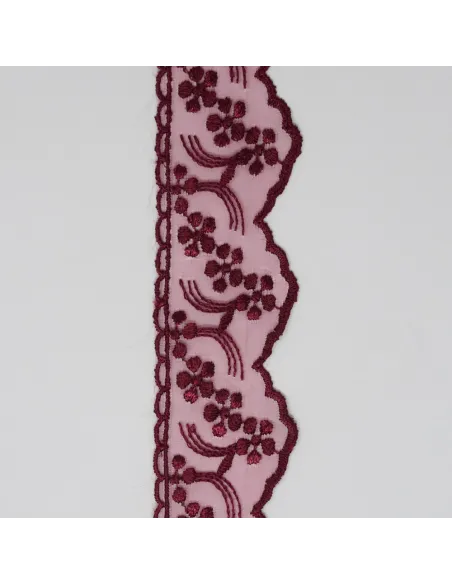 PIZZO ORGANZA 6 CM BB8314-6/BORDO