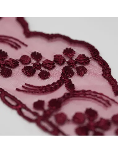 PIZZO ORGANZA 6 CM BB8314-6/BORDO