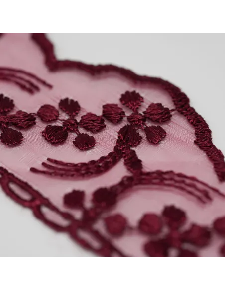 PIZZO ORGANZA 6 CM BB8314-6/BORDO