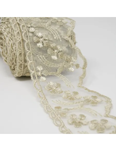 PIZZO ORGANZA 6 CM BB8314-6/PERLA