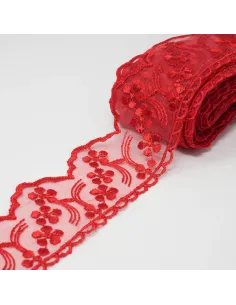 PIZZO ORGANZA 6 CM BB8314-6/RED