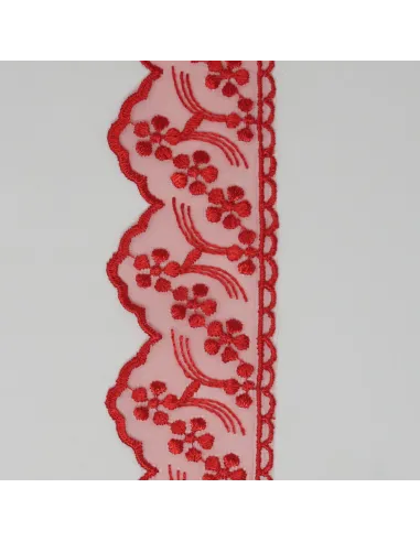 PIZZO ORGANZA 6 CM BB8314-6/RED