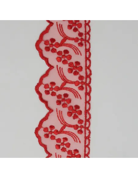 PIZZO ORGANZA 6 CM BB8314-6/RED