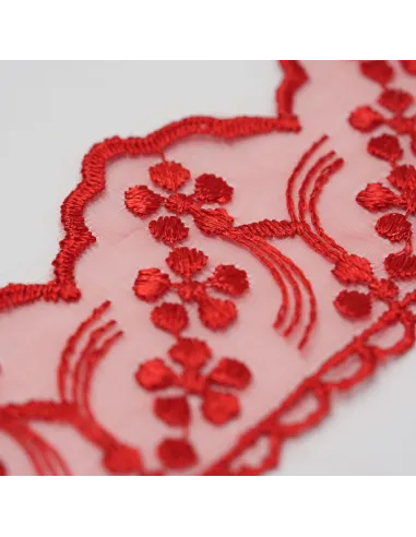 PIZZO ORGANZA 6 CM BB8314-6/RED