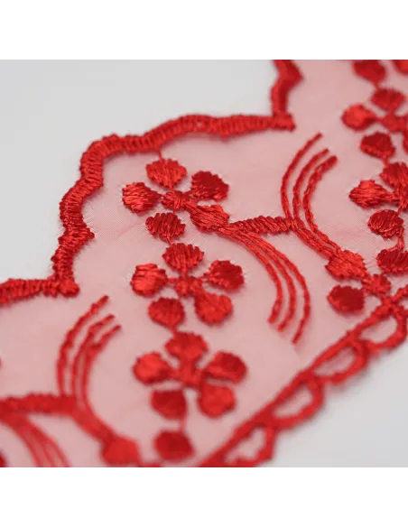 PIZZO ORGANZA 6 CM BB8314-6/RED