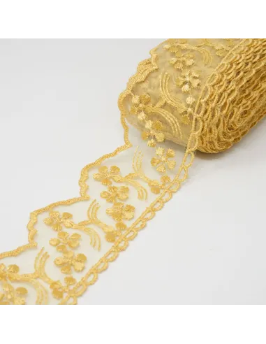 PIZZO ORGANZA 6 CM BB8314-6/SENAPE