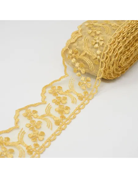 PIZZO ORGANZA 6 CM BB8314-6/SENAPE