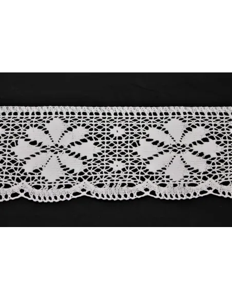 MERLETTO DI COTONE 12.5CM  art 2300.WHITE