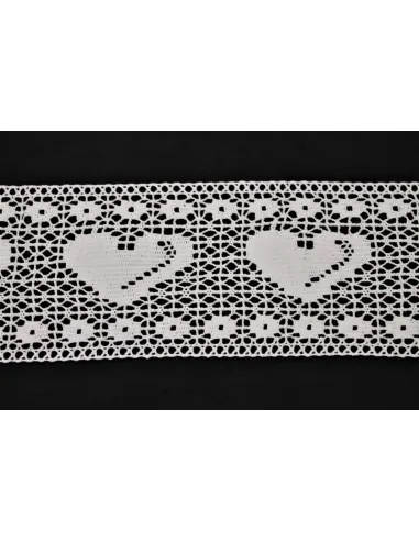 MERLETTO DI COTONE  12,5CM  art 2455.RAW 2455.WHITE