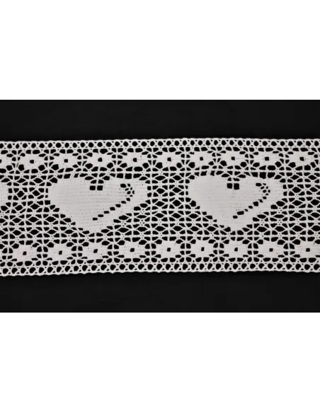 MERLETTO DI COTONE  12,5CM  art 2455.RAW 2455.WHITE