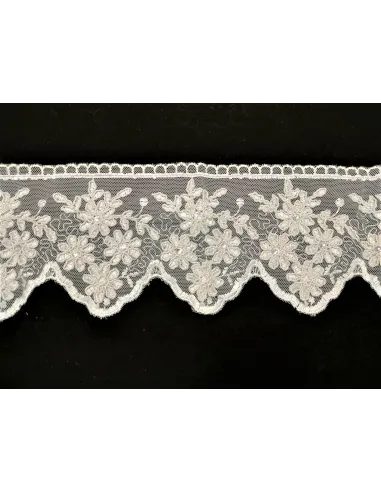 PIZZO TULLE CON SWAROVSKI 12CM F14628VT