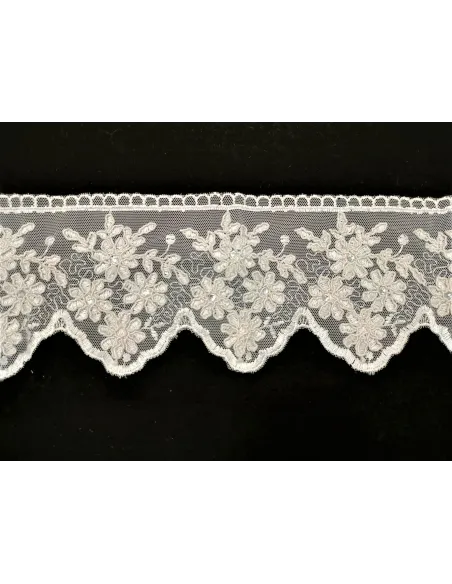 PIZZO TULLE CON SWAROVSKI 12CM F14628VT