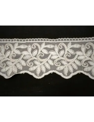 PIZZO TULLE CON STRASS 12CM F14635VT
