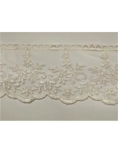 PIZZO TULLE RICAMATO 10 CM KB9410-10