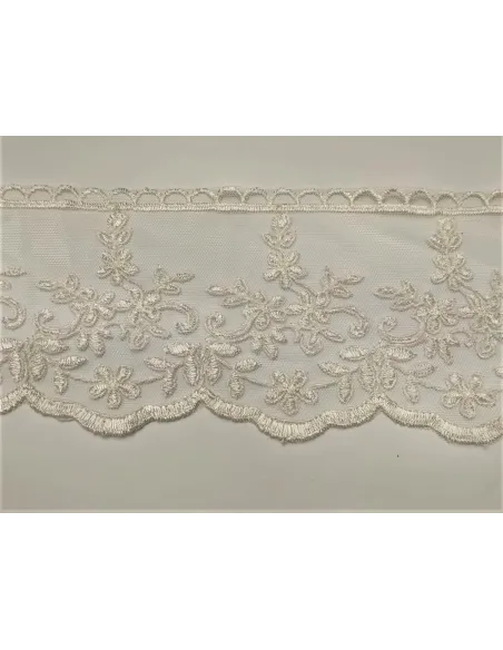 PIZZO TULLE RICAMATO 10 CM KB9410-10