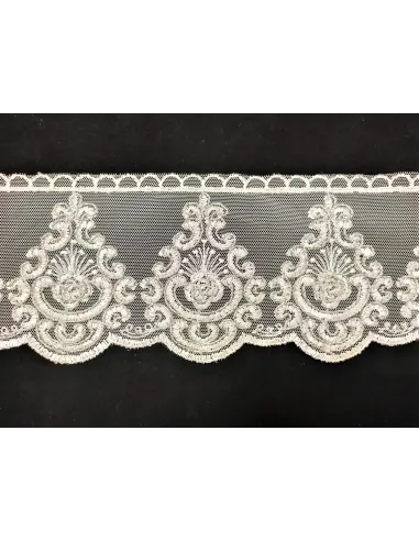 PIZZO TULLE RICAMATO 10 CM KB9448-10SP