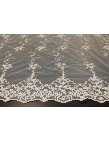 PIZZO TULLE RICAMATO 150 CM KB9471-150