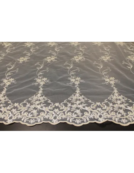 PIZZO TULLE RICAMATO 150 CM KB9471-150