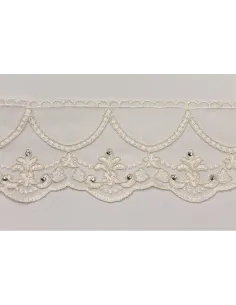 PIZZO TULLE CON PIETRE 11.5CM KB9501-10
