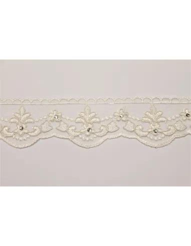PIZZO TULLE CON PIETRE 7 CM KB9501-6