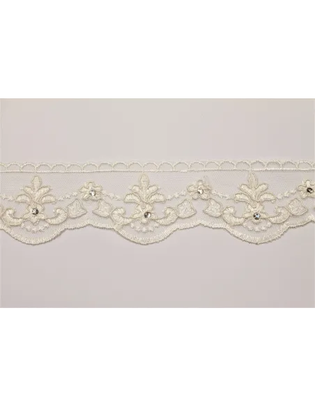 PIZZO TULLE CON PIETRE 7 CM KB9501-6