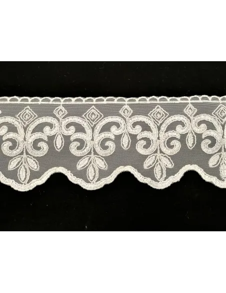 PIZZO TULLE RICAMATO 12 CM KB9667-12