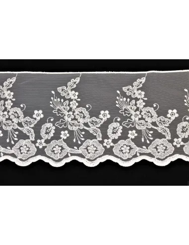 PIZZO TULLE RICAMATO 20 CM KB9694-20