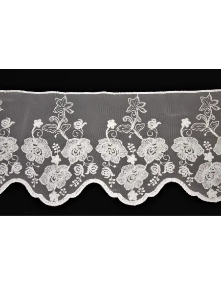 PIZZO TULLE RICAMATO 20 CM KB9695-20