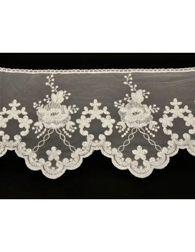 PIZZO TULLE RICAMATO 20 CM KB9717-20