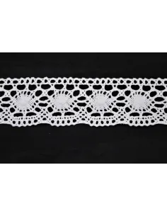 MERLETTO DI COTONE 5CM  art 502.WHITE 501.WHITE