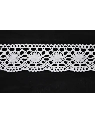 MERLETTO DI COTONE 5CM  art 502.WHITE 501.WHITE