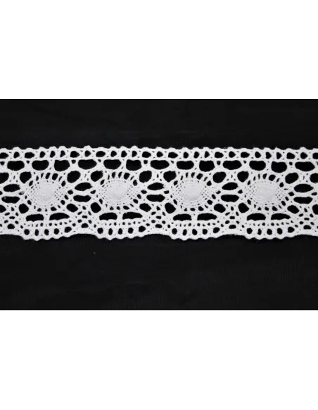 MERLETTO DI COTONE 5CM  art 502.WHITE 501.WHITE