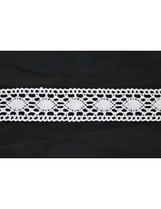 MERLETTO DI COTONE 4CM  art 502.WHITE