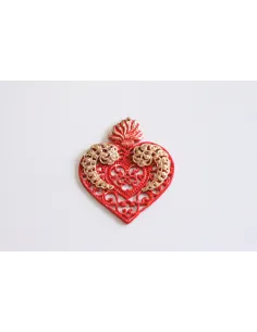 APPLICAZIONE CUORE TRAFORATO ROSSO MEX-C12