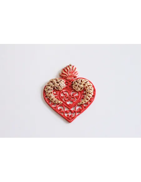 APPLICAZIONE CUORE TRAFORATO ROSSO MEX-C12