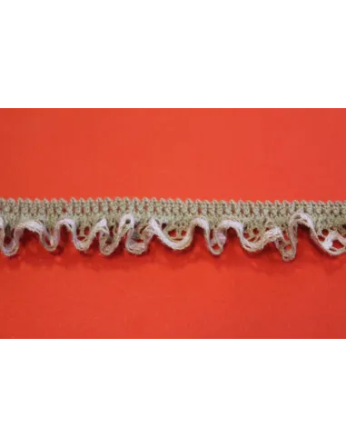 ROUCHE MERLETTO DI COTONE ELASTICO  2,5CM 5241542