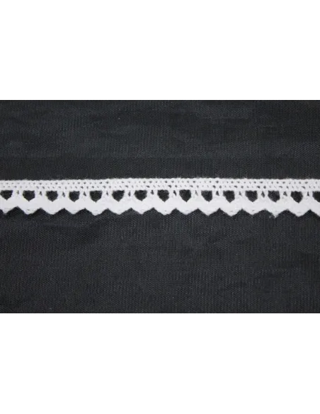 MERLETTO DI COTONE 1CM  art 539.WHITE