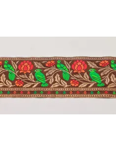 PASSAMANERIA MODA FIORE CON UCCELLO OS08 2